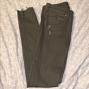 Abercrombie & Fitch olive skinny jeans